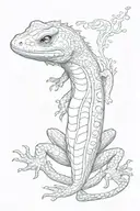 salamander tattoo design idea
