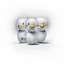 three rubber ducks in a row. one holds a knife, one a set of plans and one a two way radio.  tattoo design idea