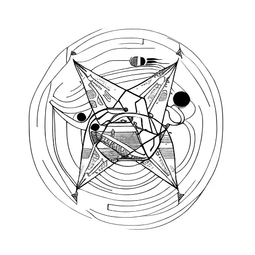 libra constellation tattoo design idea