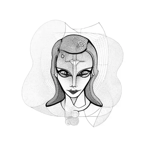 outline of a lady holding a wine glass tattoo design idea