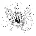 libra constellation tattoo design idea