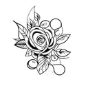 wine glass tattoo design idea