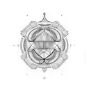 wine glass tattoo design idea