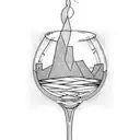 wine glass tattoo design idea