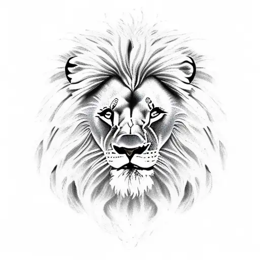 lion on globe  tattoo design idea