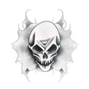 ghost pumpkin halloween tattoo design idea