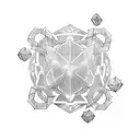 Metatrons cube armor tattoo design idea