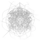 Metatrons cube armor tattoo design idea