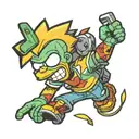 Bart Simpson Ben 10 Dexter tattoo design idea