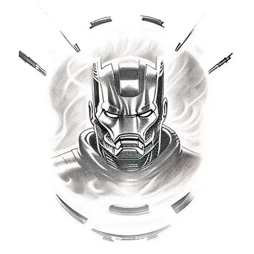 full sleeve including characters from marvel universe like: rocket raccoon, iron man, captain amercia, thor tattoo design idea