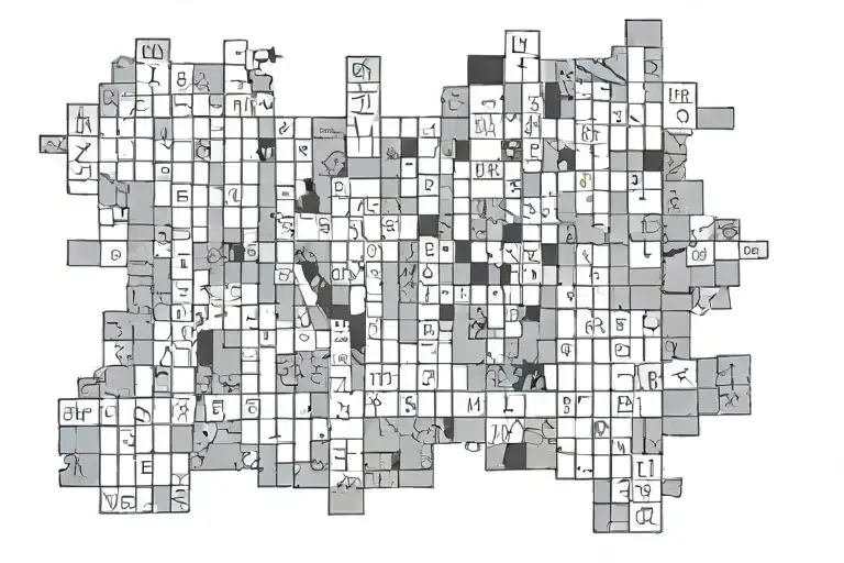 crossword puzzle tattoo design idea