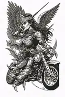 Ana de Armas Valkyrie tattoo design idea