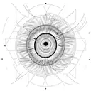 eyeball atom tattoo design idea