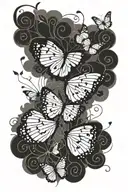 Incorporate sheet music notes forming the shape of a butterfly tattoo design idea