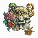 Brain with seven deadly sins tattoo design idea