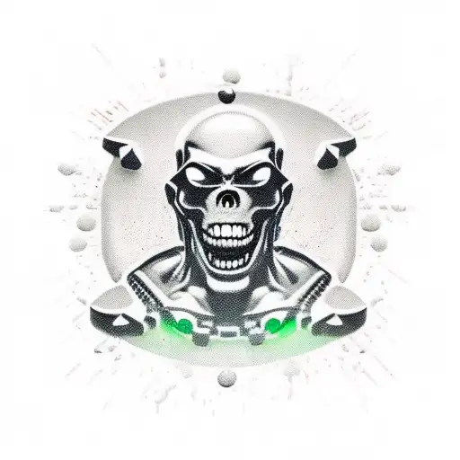 computer game Serious Sam  tattoo design idea