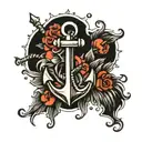 anchor surrounded tattoo design idea