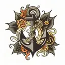 anchor surrounded tattoo design idea