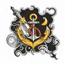 anchor surrounded tattoo design idea