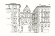 Italian architecture  tattoo design idea
