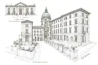 Italian architecture  tattoo design idea