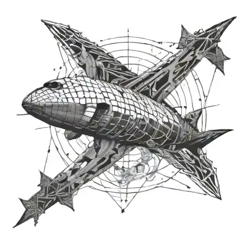 Air moving past n object tattoo design idea