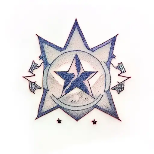 anime with star tattoo design idea