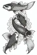 yin yang koi fish tattoo design idea