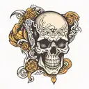 skull keyhole design tattoo design idea