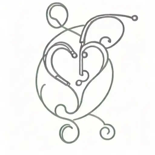 medicine heart stethoscope tattoo design idea