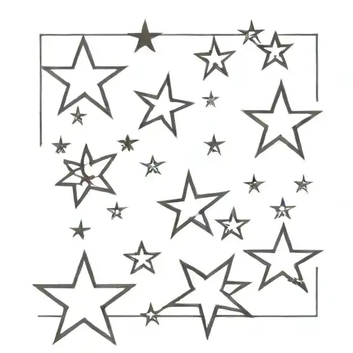 Neverland stars with pixie dust tattoo design idea