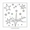 Neverland stars with pixie dust tattoo design idea