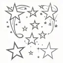 Neverland stars with pixie dust tattoo design idea