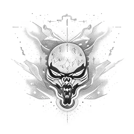 static lightning tattoo design idea