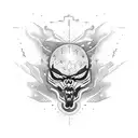 static lightning tattoo design idea