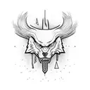 static lightning tattoo design idea