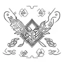 fearless symbol tattoo design idea