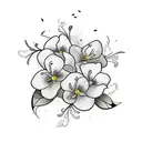 tattoo with grandmother and jasmine flowers  tattoo design idea