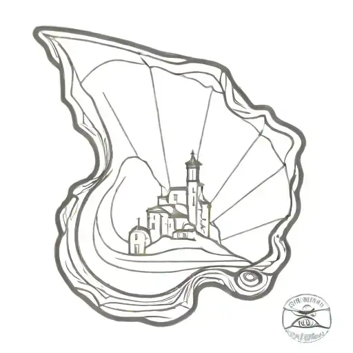 Camino de Santiago de Compostela shell tattoo design idea