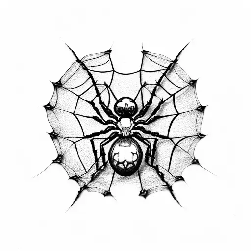 spider butterfly  tattoo design idea