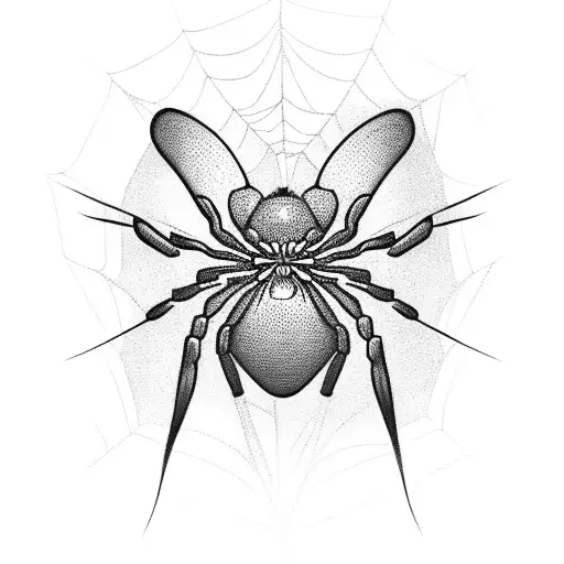 Spider with Butterfly  tattoo design idea