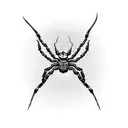 Spider with Butterfly  tattoo design idea