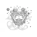 I love you infinity and beyond tattoo design idea