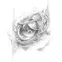 I love you infinity and beyond tattoo design idea