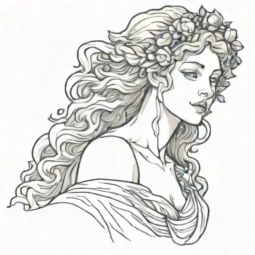 Aphrodite tattoo design idea