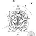 matching tattoos, Polaris star, minimalist, friendship for ever tattoo design idea