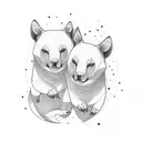 matching tattoos, minimalist, friendship for ever, BFF, Ursa Minor, Ursa Major tattoo design idea