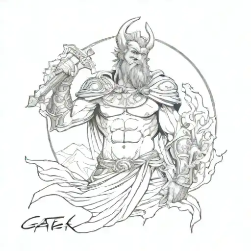 Gats berserk ancient greece tattoo design idea