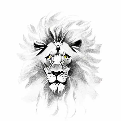 lion with Greek gods  tattoo design idea