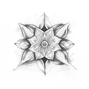 December holly flower, healed heart, moon, butterflies, and the word stay tattoo design idea